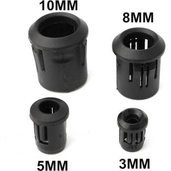 Black Clip Bezel Mount for 3mm, 5mm, 8mm, and 10mm LED Sockets