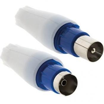 Fiches TV 1 mâle + 1 femelle 9.5mm sortie droite