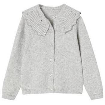Gilet Chic à Strass pour Fille en Gris
