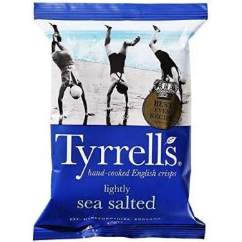 Tyrrell's 40 g patatas fritas al mar ligeramente saladas