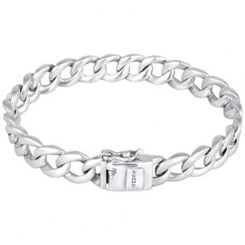 Kuzzoi Herren Panzerkette 925 Silber mit Kastenverschluss und Twisted Design