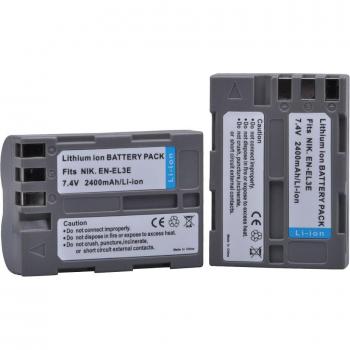 2x 2400mAh EN-EL3e Nikon Battery and Charger Set