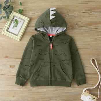 Garçon veste à capuche automnale, style cartoon, coupe 6 mois à 3 ans (coton)