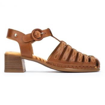 Sandales ROMANA W9G Pikolinos – Talons en Cuir Marron (39)