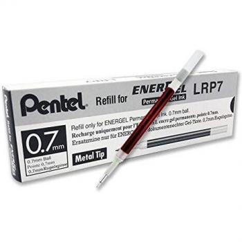 Pentel Energel XM Permanent Nachfüllmine 0,7 mm Rot, 12 Stück