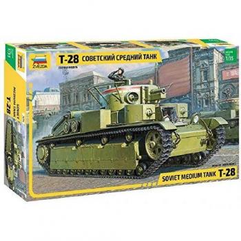 Heavy Tank T‑28 1:35 Plastic Kit – Beginner Friendly, Zvezda #Z3694