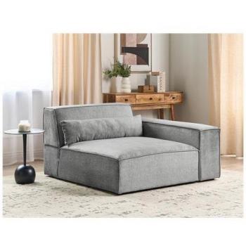 Canapé d'angle gauche gris tissu Hellnar