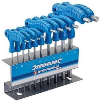 Silverline Hex Key T-Handle Set 10pce 2