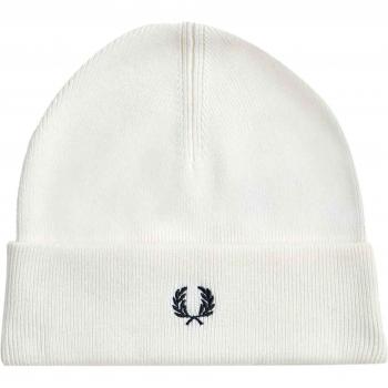 Fred Perry Beanie in lana e cotone Bianco Taglia Unica