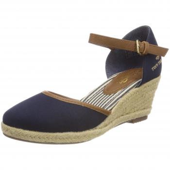 TOM TAILOR Damen Riemchensandalen ESKIM, Blau, 38 EU
