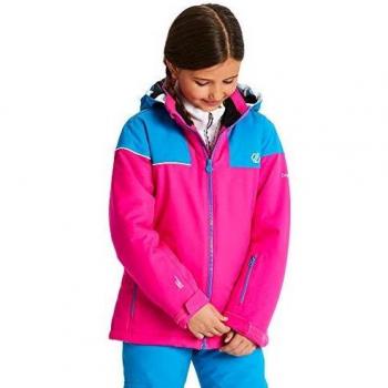 Dare 2b Kinder-Winterjacke 2-in-1, wasserdicht, atmungsaktiv, reflektierend – Cyber Pink/Atlantikblau, 11‑12