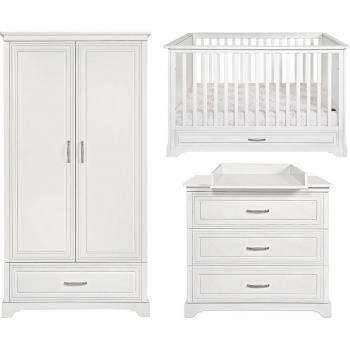 Bébé Comfort Trio – Lit évolutif 70x140, commode et armoire – Blanc
