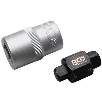 BGS ÖLABLASSSCHRAUBEN-EINSATZ ANTRIEB 12,5 mm (1/2) VIERKANT 8 mm / 10 mm