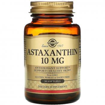 Astaxanthine 10 mg, 30 Gélules Molles Solgar