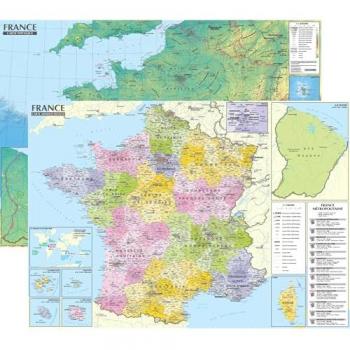 France : Carte administrative et physique