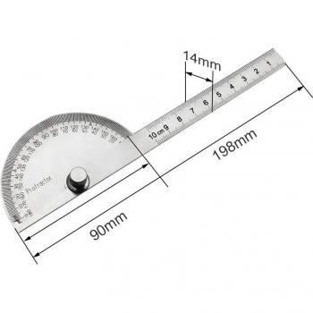 **Regla de 10 cm en Acero Inoxidable – Rueda de Medición Rotativa