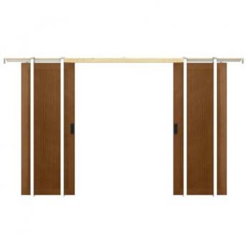 Scorrevole Doppio a Incasso, Materiale MDF + Legno Nero