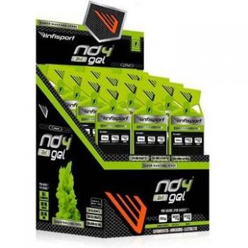 Infisport Gel Energético ND4 2:1 sin Cafeína – Sabor Manzana Verde, 18 unidades de 50 g cada una