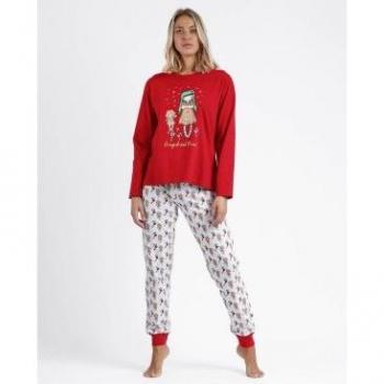 Pigiama Gingerbread Santoro London Rosso Rubino 2XL