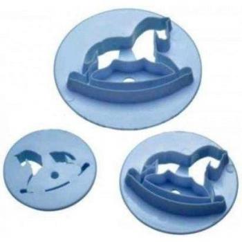 KitchenCraft SDIFCHORSE3PC Rocking Horse Fondant Cutters, Set of 3