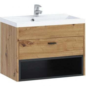 Comodino Montaggio a Parete Baltesi 118 – Rovere Artisan, Truciolare Laminato