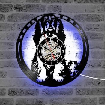 Reloj de Vinilo Artesanal Perro 3D