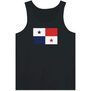 Durable Black Panama Flag Crop Top – 100% Cotton – Sleek Design