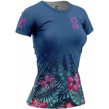 Camiseta Otso de Manga Corta para Mujer en Colores Tropicales