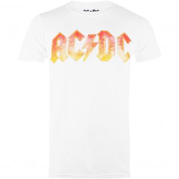 Männer-AC/DC Gradient T-Shirt weiß, Größe M