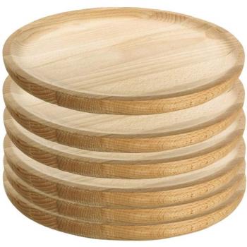 Set de 6 Platos de Madera para Servir Pulpo