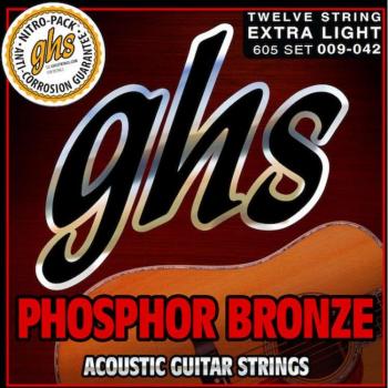 Phosphor Bronze GHS 12-String Guitar Strings 009-042