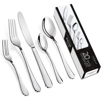 Classic 20‑Piece Stainless Steel Cutlery Collection – Dinnerware Essentials