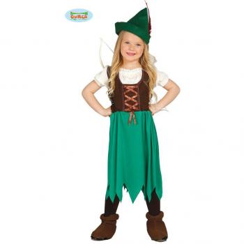 Habit de princesse forestière Robin des Bois 5-6 ans