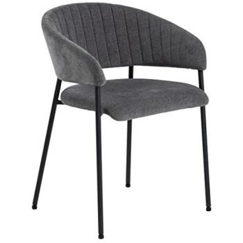 Sedia Moderna Ann Grigio/Nero