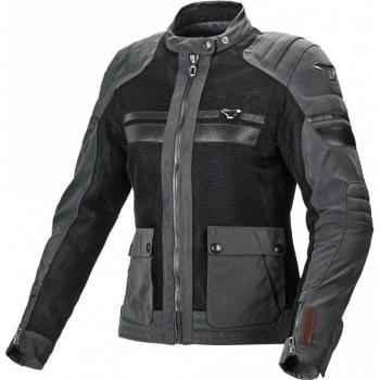 Veste moto femme Macna Fluent Night Eye Noir Gris S