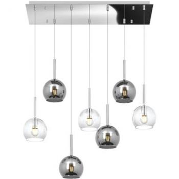 Future Light Cromo Rettangolo 7 Luci E27