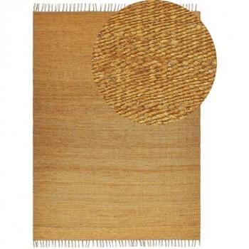 Natürliches Jute Teppich 160 x 230 cm Gelb