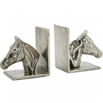 Pack 2 Serre-Livres PEGANE en aluminium motif tête de cheval