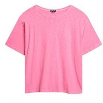 Superdry Neon Pink Drop-Shoulder T‑Shirt, 2XL, Womens’ Size