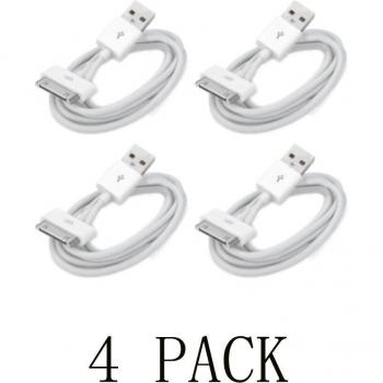 4pcs Sync Charging Cable for iPhone 3G, 4 & iPod Touch 4th Gen