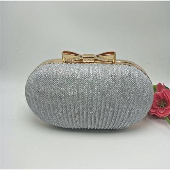Women's Gold PU Leather Clutch Bag