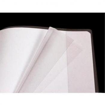Housse transparente pour cahier A4 en PVC cristallin, 22 microns d'épaisseur, avec deux rabats marque-pages
