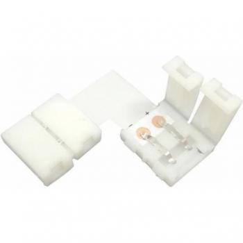 Connecteur en L pour ruban LED 12 V 5050 – Couleur blanche – SILUMEN