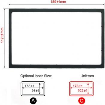 2 Din GPS Car Stereo Frame for Mercedes Benz A M Vaneo W168 W163 W414