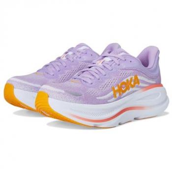 HOKA Women’s Bondi 9 Running Shoes – Aster Flower / Starlight Glow, Size 5.5 (Medium)