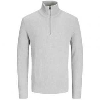 Jack & Jones Maglione 'Perfect' Mezza Zip Light Grey Melange