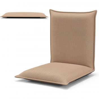 Sedia da Pavimento con Supporto Schiena Beige
