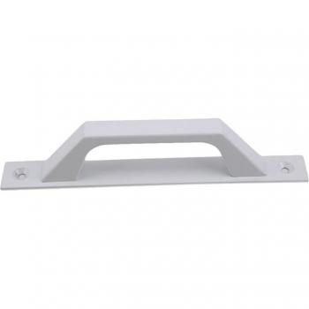 Manija negra de aluminio para puertas de balcón y cocina, acabado blanco y plateado, 1 ud