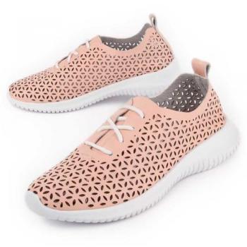 Zapatillas de Moda Piel Mujer Purapiel Reyza 102886 Naranja Rosa