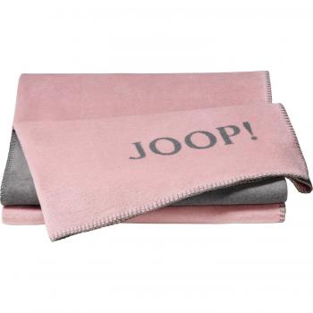 Joop! Wohndecke Uni-Doubleface in Rosé und Graphit 150 x 200 cm